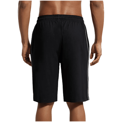 Jockey 9426 Men's Super Combed Cotton Rich Regular Fit Solid Shorts With Side Pockets - Black, 1 pc (Size - M) 