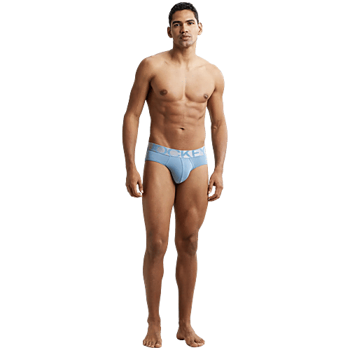 Jockey IC27 Men's Tactel Microfibre Elastane Stretch Solid Brief With Moisture Move Treatment - Blue Shadow, 1 pc (Size - M) 