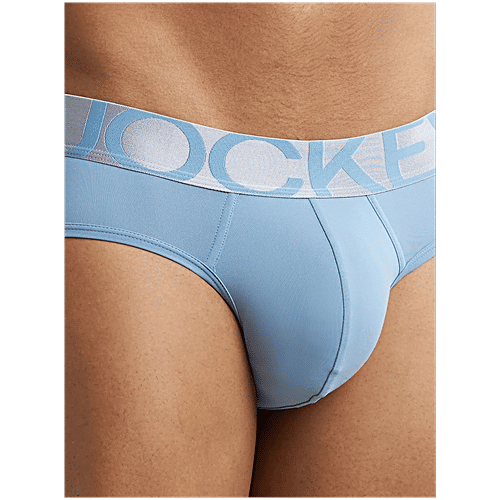 Jockey IC27 Men's Tactel Microfibre Elastane Stretch Solid Brief With Moisture Move Treatment - Blue Shadow, 1 pc (Size - M) 