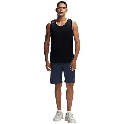 Jockey MV06 Men's Super Combed Cotton Blend Solid Low Neck Tank Top With Breathable Mesh & Stay Fresh Treatment - Black, 1 pc (Size - L) 