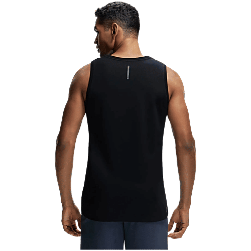 Jockey MV06 Men's Super Combed Cotton Blend Solid Low Neck Tank Top With Breathable Mesh & Stay Fresh Treatment - Black, 1 pc (Size - M)