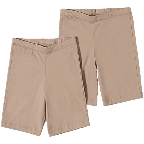 Jockey SG03 Girl's Super Combed Cotton Elastane Stretch Shorties With Ultrasoft Waistband - Skin, 2 pcs (9-10 Years) 