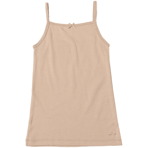 Jockey SG04 Girl's Super Combed Cotton Rib Fabric Camisole With Regular Straps - Skin, 2 pcs (9-10 Years) 