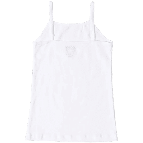 Jockey SG04 Girl's Super Combed Cotton Rib Fabric Camisole With Regular Straps - White, 3 pcs (7-8 Years) 