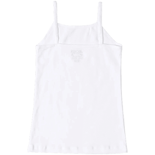 Jockey SG04 Girl's Super Combed Cotton Rib Fabric Camisole With Regular Straps - White, 3 pcs (9-10 Years) 