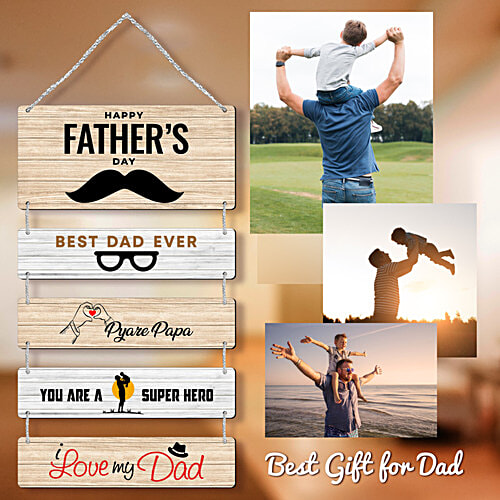 Pearlfiesta Wall Hanging Home Decoration Gift - For Father's Day/Birthday Day, Beige, 1 pc  