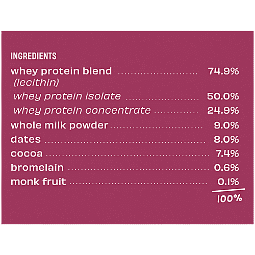 The Whole Truth Light Cocoa Pro Whey Protein Powder, 1 kg  24g Protein Per Scoop,  6.6g BCAA