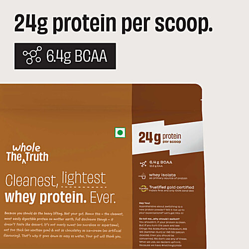 The Whole Truth Cold Coffee 24g Whey Protein Powder, 1 kg 24g Protein Per Scoop, 6.4g BCAA