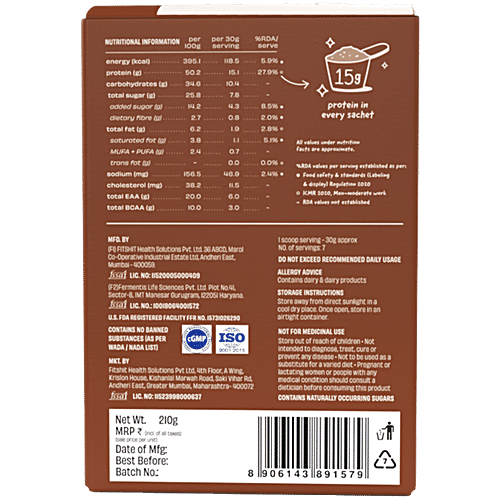 The Whole Truth Cold Coffee Protein Powder Sampler Pack, 210 g 15g Protein Per Sachet