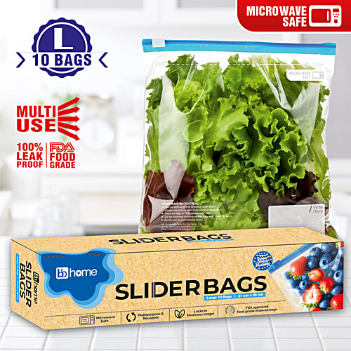 bb home Slider Bags - Large, 10 pcs (31 cm x 35 cm) 