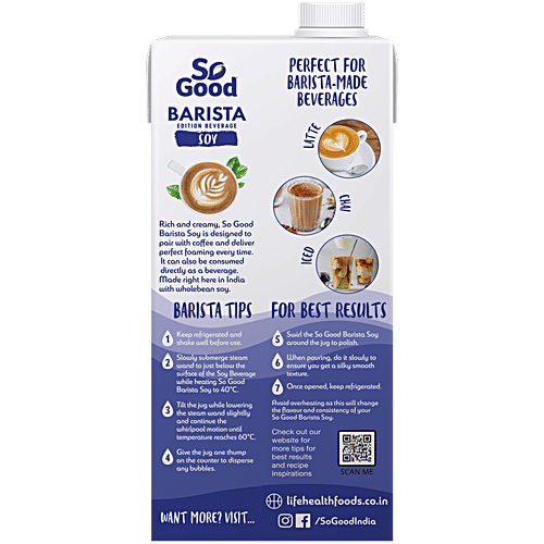 So Good Barista Soy Edition Beverage, 1 L Carton 