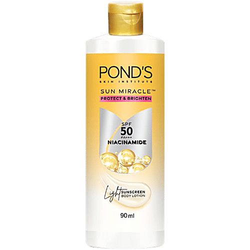 Ponds Sun Miracle Light Sunscreen Body Lotion - SPF 50, 90 ml  