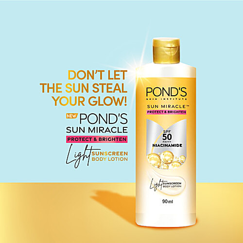 Ponds Sun Miracle Light Sunscreen Body Lotion - SPF 50, 90 ml  