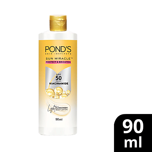 Ponds Sun Miracle Light Sunscreen Body Lotion - SPF 50, 90 ml  