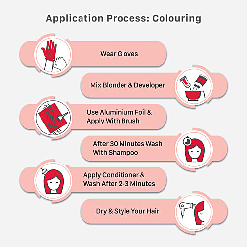 Streax Hair Highlighting Kit, 220 g Latte Brown