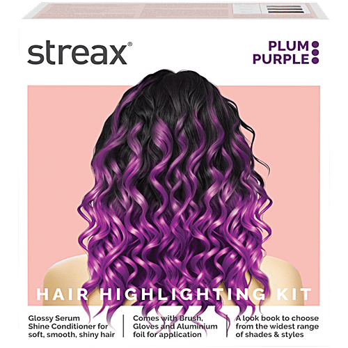 Streax Hair Highlighting Kit, 180 g Plum Purple 