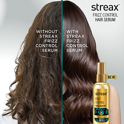 Streax 72 Hrs Frizz Control Hair Serum, 100 ml  Controls split ends, 82% reduction in Split Ends, 60% reduction in dryness