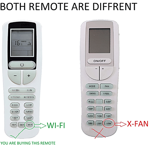 Desidiya Air Conditioner Remote Compatible For Voltas Smart Split AC With Wi-Fi Button AC-133B, 1 pc
