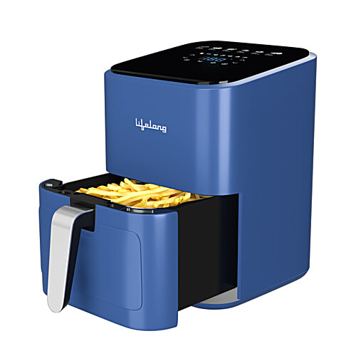 Lifelong Air Fryer - 1200W, Hot Air Circulation Technology, Timer Selection, LLHFD450, Blue, 4 L  Uses up to 90% less Oil, Fry, Grill, Roast, Reheat and Bake
