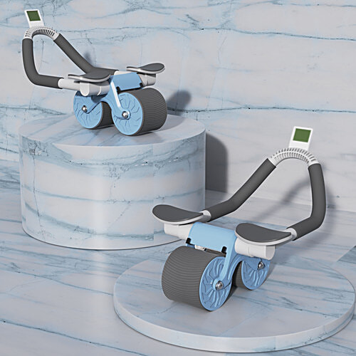 Lifelong Abs Roller - Abdominal Exercise Equipment, For Home Gym, Timer, Mobile Holder & Knee Pad, 1 pc  Exercise Wheels, Abs Workout Machine for Core Plank Workout