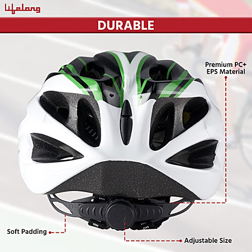 Lifelong Adjustable Cycling Helmet - Detachable Visor, Adjustable Knob, 1 pc  