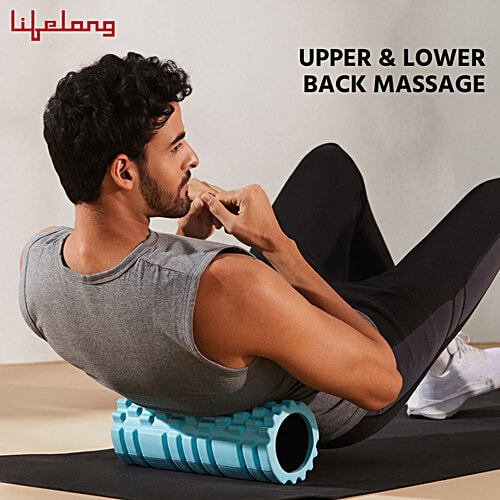 Lifelong Foam Roller/Deep Tissue Body Massager - For Back, Neck & Knee Pain Relief, 1 pc  For Home Gym, Portable Gym, Exercise Equipment, Yoga Roller for Workout, Roller Massager Tool with Massage Stick