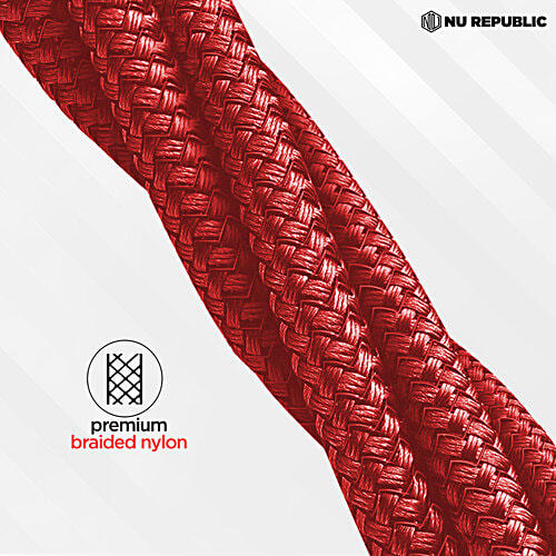 Nu Republic Type A To Type C Blaze Ultra 3.5 Amp Fast Charging Cable - 1 m, Red, 1 pc