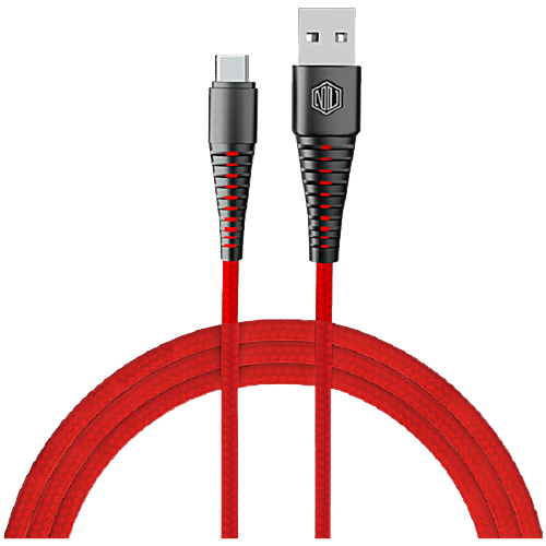 Nu Republic Type A To Type C Blaze Ultra 3.5 Amp Fast Charging Cable - 1 m, Red, 1 pc