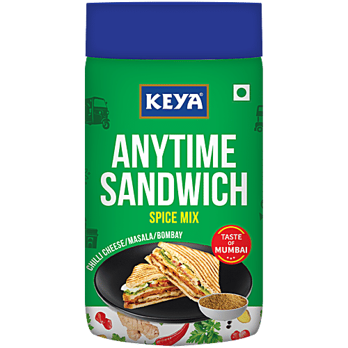 Keya Anytime Sandwich Spice Mix Seasoning For Chilli Cheese, Masala Toast, Bombay Sandwich, 90 g  Veg Roll