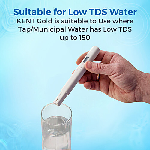 kent 11016 Gold Optima Gravity Water Purifier - UF Technology Based, Non-Electric, Aqua Blue, 10 L  