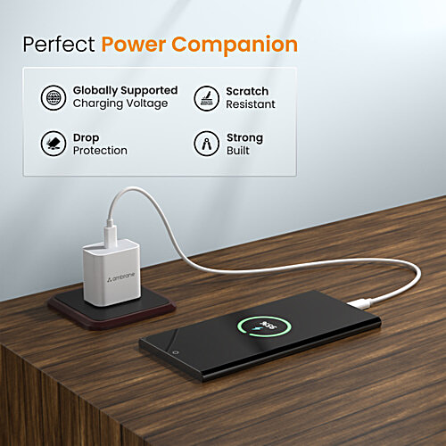 Ambrane 20W Type C Mobile Charger Adapter, Fast Charging For Android, iPhone - RAAP M20, 1 pc  Android, iPhone 14,13,13,12,11, X & Pro, Max Series & Other Type C Enabled Devices, PD Technology, BIS Certified