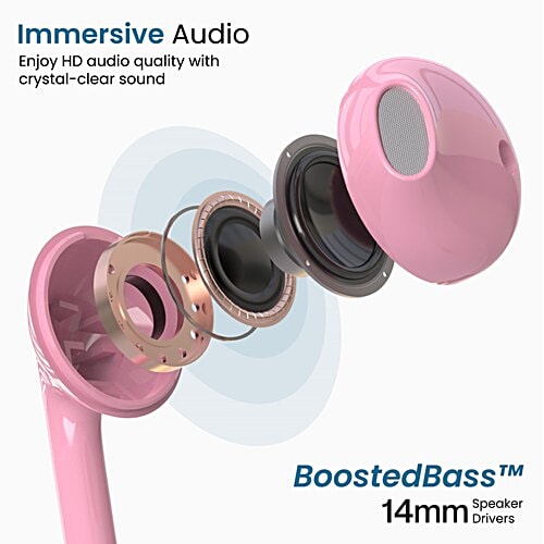 Ambrane Wired In Earphones With In-Line Mic With 3.5 mm Jack For Clear Calling, 14 mm Dynamic Drivers For Boosted Bass, Multi-Functional Controller, 1 pc 3.5 mm Stereo Jack Earphone With a 1.2M long cord. Equipped With in-line mic