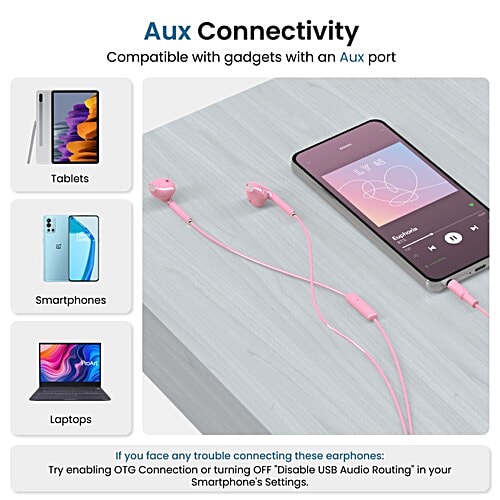 Ambrane Wired In Earphones With In-Line Mic With 3.5 mm Jack For Clear Calling, 14 mm Dynamic Drivers For Boosted Bass, Multi-Functional Controller, 1 pc 3.5 mm Stereo Jack Earphone With a 1.2M long cord. Equipped With in-line mic