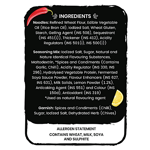 Too Yumm! K-Bomb Ramen Tom Yum Instant Noodles, 80 g Tangy n Spicy Flavour, Korean Veg, No Added Preservatives, No Palm Oil