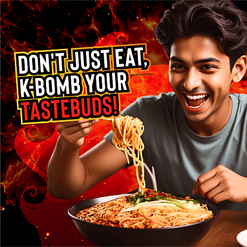 Too Yumm! K-Bomb Ramen Mi Goreng Fried Noodles, 80 g  No Added Preservatives, No Palm Oil