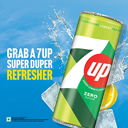 7UP Zero Sugar Soft Drink, 330 ml  