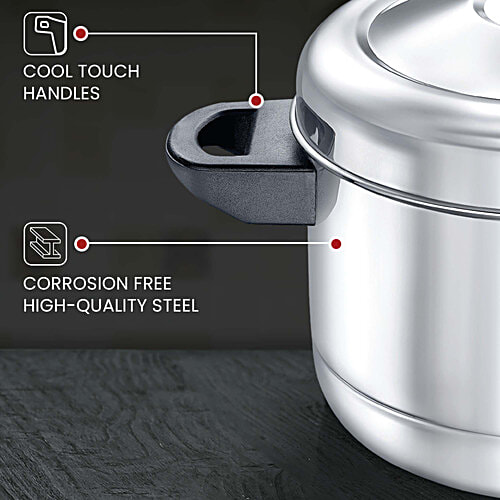 Judge by Prestige Stainless Steel Idli Cooker - 4 Plates, 1 pc  