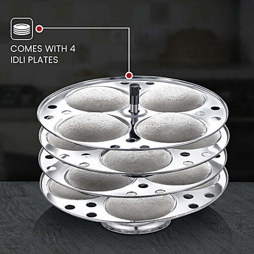 Judge by Prestige Stainless Steel Idli Cooker - 4 Plates, 1 pc  