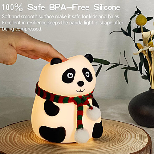 Desidiya Rechargeable Touch Silicone Panda LED Night Light, 1 pc  