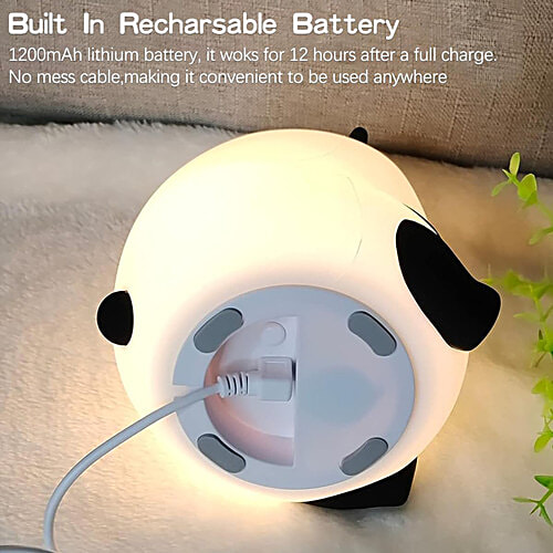 Desidiya Rechargeable Touch Silicone Panda LED Night Light, 1 pc  
