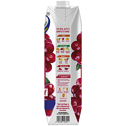 Real Activ Juice Cranberry, 1 L