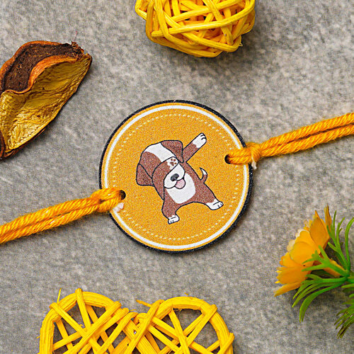 eCraftIndia Dab Design - Pet Rakhi For Dog, 1 pc  