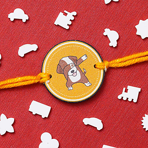 eCraftIndia Dab Design - Pet Rakhi For Dog, 1 pc  