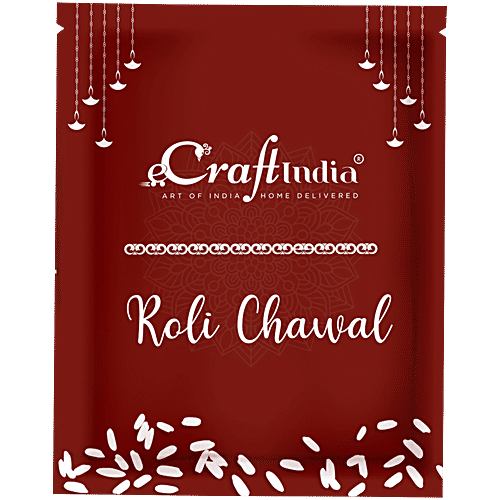 eCraftIndia Designer Krishna Rakhi - With Roli Chawal Pack, 1 pc