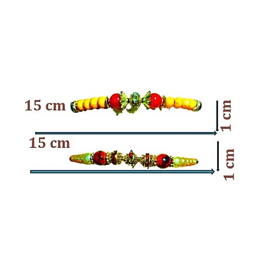 Creative Space Multicolour Beads Rakhi, 2 pcs