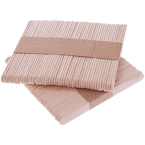 Creative Space Natural Wood Ice Cream/Popsicle Sticks, 50 pcs  