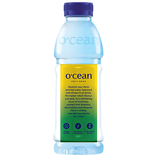 Ocean Tropic Pineapple Flavour Fruit Drink, 500 ml High in Vitamin C, Added Vitamin B3, B5 & B7