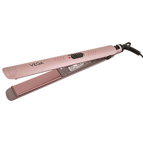 Vega K Shine Hair Straightener For Women With Keratin Infused Plates, Rose Gold, VHSH 28, 1 pc  Pink