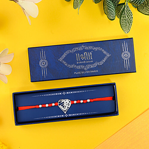 Shree Rakhi Om Rakhi Made From 925 Silver, 1 pc Religious Rakhi, For Brother, Bhaiya, Bhai,