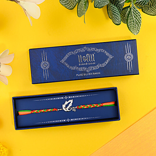 Shree Rakhi Krishna Basuri Rakhi - Made From 925 Silver, 1 pc  For Brother, Bhaiya, Bhai